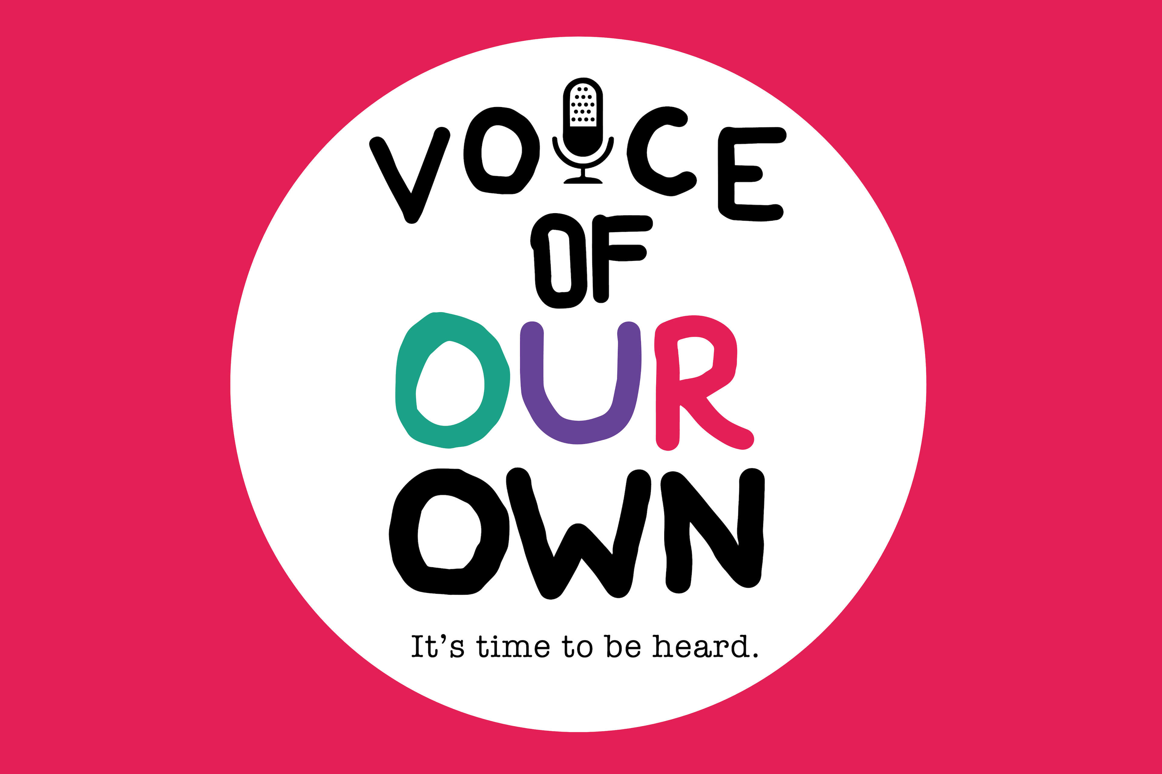 Voice Of Our Own Logo with Pink background