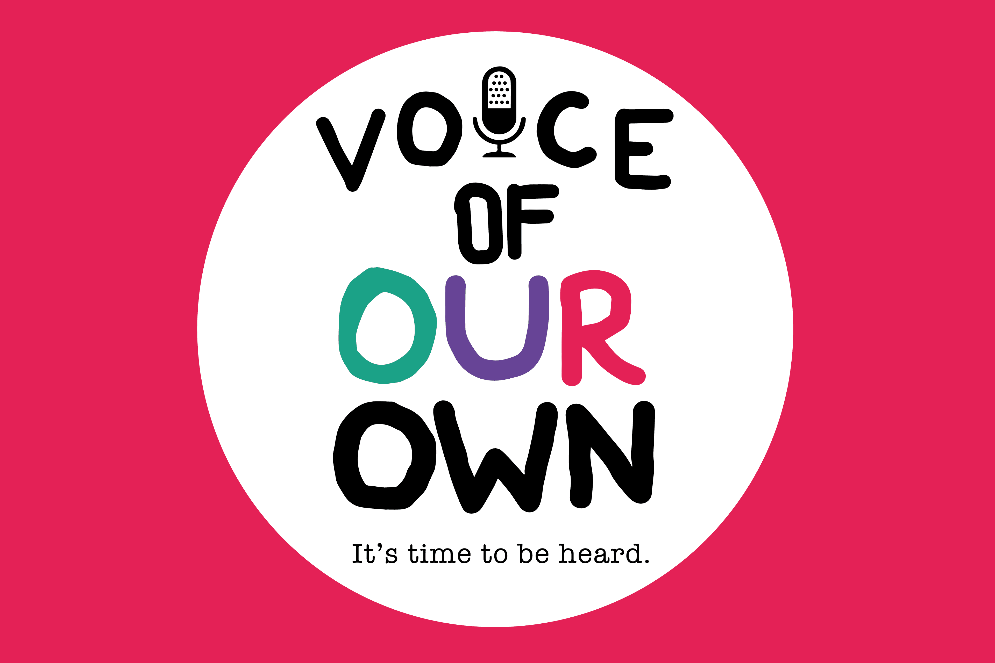 Voice Of Our Own Logo with Pink background