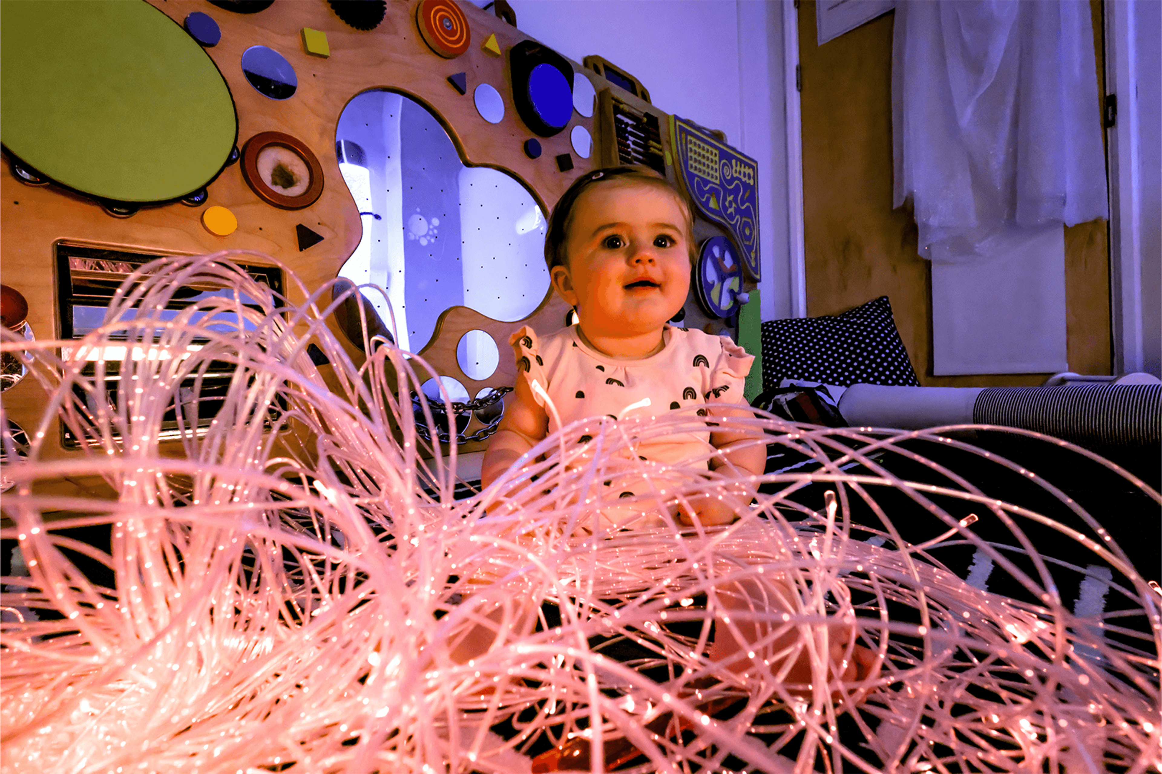 Baby in sensory room